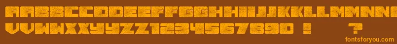 Smashed Font – Orange Fonts on Brown Background