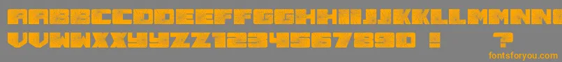 Smashed Font – Orange Fonts on Gray Background