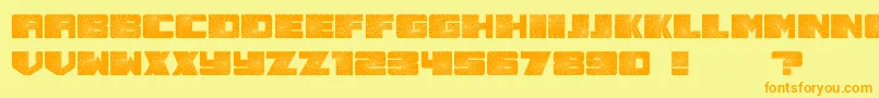 Smashed Font – Orange Fonts on Yellow Background