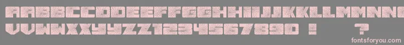 Smashed Font – Pink Fonts on Gray Background