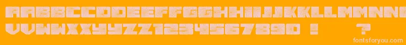 Smashed Font – Pink Fonts on Orange Background