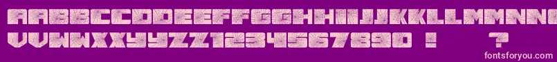 Smashed-Schriftart – Rosa Schriften auf violettem Hintergrund