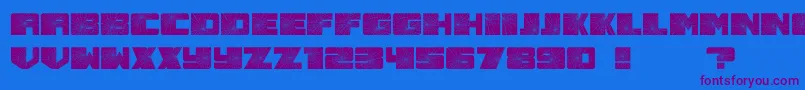 Smashed Font – Purple Fonts on Blue Background