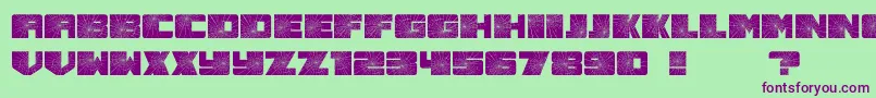 Smashed Font – Purple Fonts on Green Background