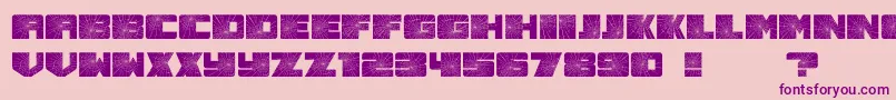Smashed-Schriftart – Violette Schriften auf rosa Hintergrund