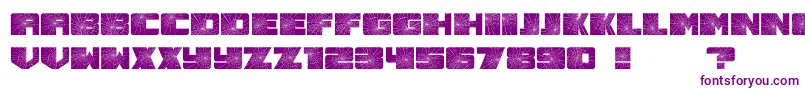 Smashed Font – Purple Fonts on White Background