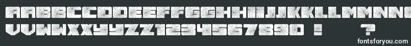 Smashed-fontti – valkoiset fontit mustalla taustalla