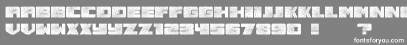 Smashed Font – White Fonts on Gray Background