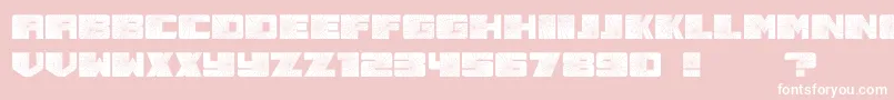 Smashed Font – White Fonts on Pink Background