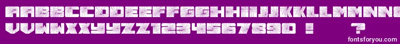 Smashed Font – White Fonts on Purple Background