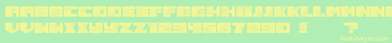 Smashed Font – Yellow Fonts on Green Background