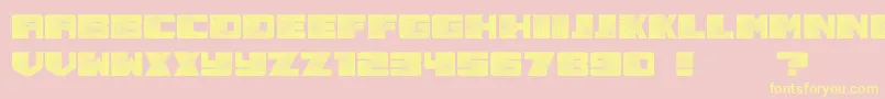 Smashed-fontti – keltaiset fontit vaaleanpunaisella taustalla