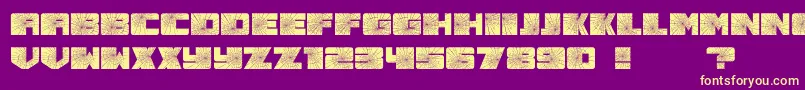 Smashed Font – Yellow Fonts on Purple Background