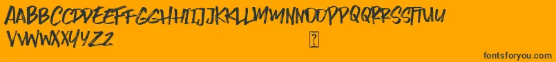 Smashers-Schriftart – Schwarze Schriften auf orangefarbenem Hintergrund