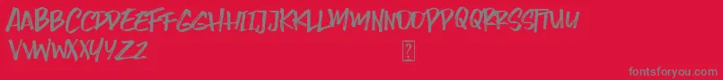 Czcionka Smashers – szare czcionki na czerwonym tle