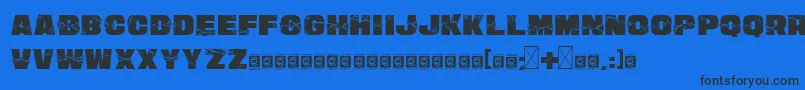 フォントSmashWall PersonalUse – 黒い文字の青い背景