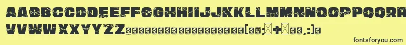 Шрифт SmashWall PersonalUse – чёрные шрифты на жёлтом фоне