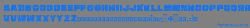 Шрифт SmashWall PersonalUse – синие шрифты на сером фоне