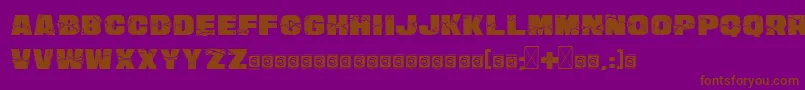 フォントSmashWall PersonalUse – 紫色の背景に茶色のフォント