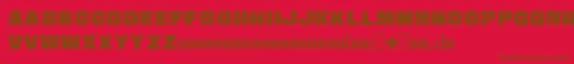 フォントSmashWall PersonalUse – 赤い背景に茶色の文字