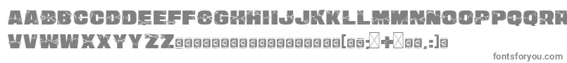 SmashWall PersonalUse-fontti – harmaat kirjasimet valkoisella taustalla