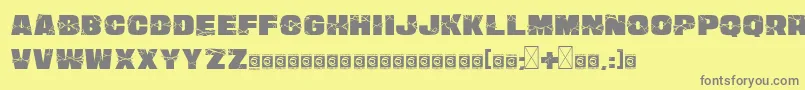 フォントSmashWall PersonalUse – 黄色の背景に灰色の文字