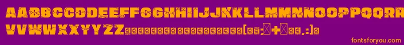 フォントSmashWall PersonalUse – 紫色の背景にオレンジのフォント