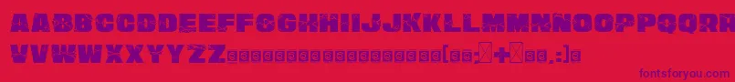 Шрифт SmashWall PersonalUse – фиолетовые шрифты на красном фоне
