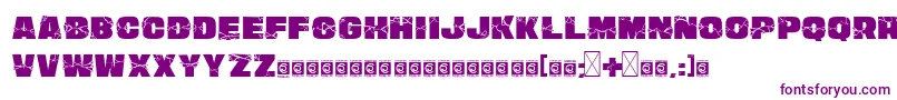 フォントSmashWall PersonalUse – 紫色のフォント