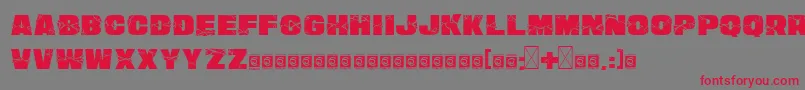 Шрифт SmashWall PersonalUse – красные шрифты на сером фоне