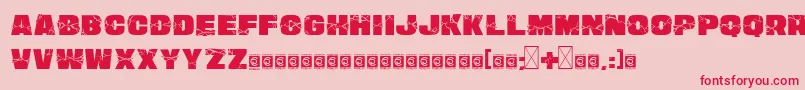 Шрифт SmashWall PersonalUse – красные шрифты на розовом фоне