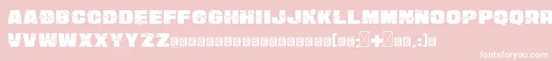 SmashWall PersonalUse-fontti – valkoiset fontit vaaleanpunaisella taustalla
