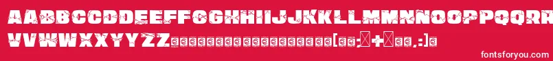 SmashWall PersonalUse-fontti – valkoiset fontit punaisella taustalla