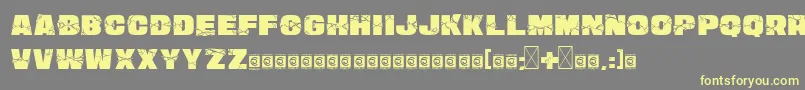Шрифт SmashWall PersonalUse – жёлтые шрифты на сером фоне