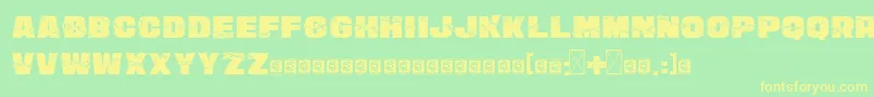SmashWall PersonalUse-fontti – keltaiset fontit vihreällä taustalla