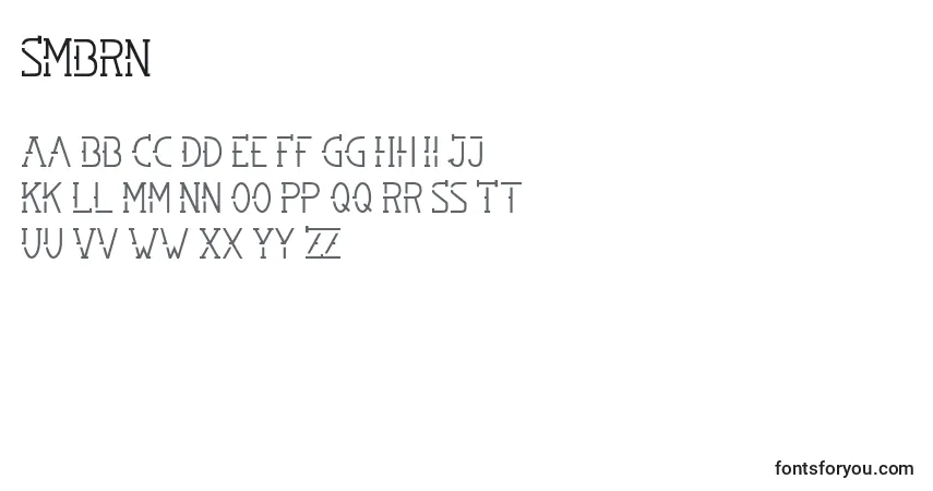 Schriftart SMBRN – Alphabet, Zahlen, spezielle Symbole