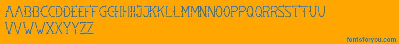 SMBRN Font – Blue Fonts on Orange Background