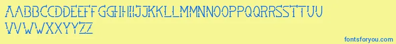 Czcionka SMBRN – niebieskie czcionki na żółtym tle