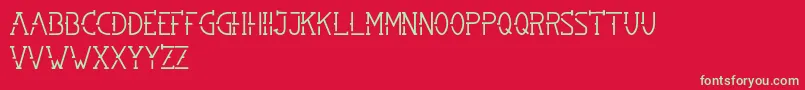 SMBRN Font – Green Fonts on Red Background
