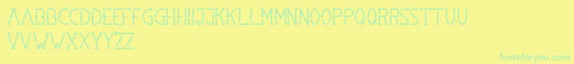 Czcionka SMBRN – zielone czcionki na żółtym tle