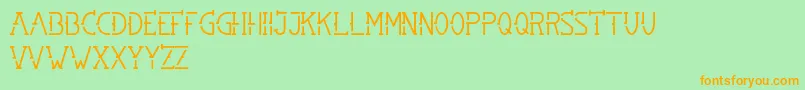 SMBRN Font – Orange Fonts on Green Background