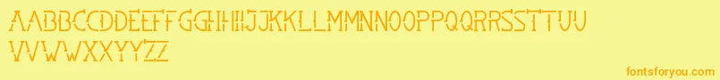 SMBRN Font – Orange Fonts on Yellow Background