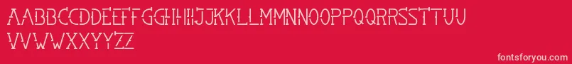 SMBRN Font – Pink Fonts on Red Background