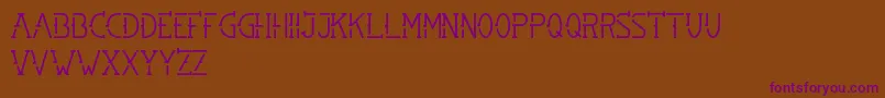 SMBRN Font – Purple Fonts on Brown Background