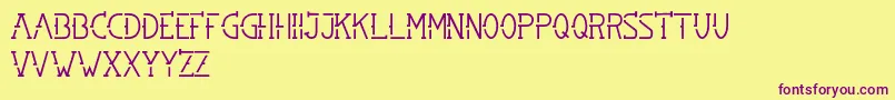 SMBRN Font – Purple Fonts on Yellow Background
