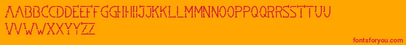 SMBRN Font – Red Fonts on Orange Background