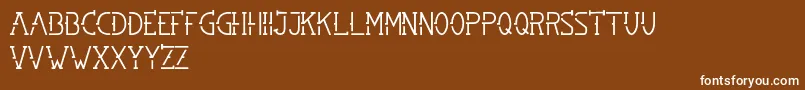 Шрифт SMBRN – белые шрифты на коричневом фоне