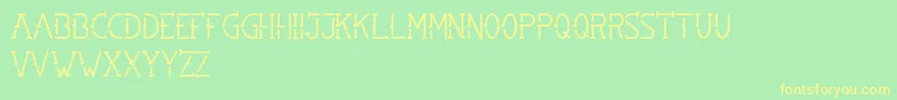SMBRN Font – Yellow Fonts on Green Background