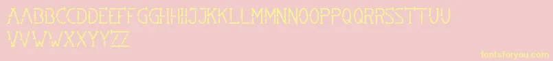SMBRN Font – Yellow Fonts on Pink Background