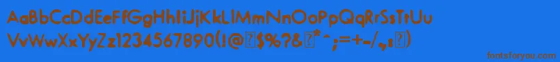Smerkan Font – Brown Fonts on Blue Background
